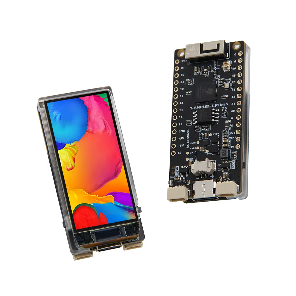 ® T-Display-S3 AMOLED ESP32-S3 1.91-Inch RM67162 AMOLED Display Development Board OLED WIFI Bluetooth 5.0 Wireless Module