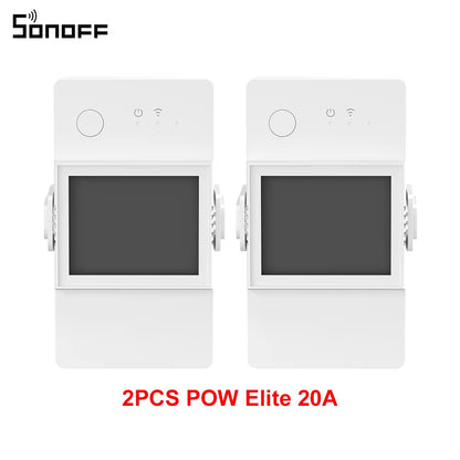 POWR3 16A/20A Wifi Smart Switch 1-5PCS ESP32 Chip Energy Saving LCD Monitoring via Ewelink Works with Alexa Google IFTTT