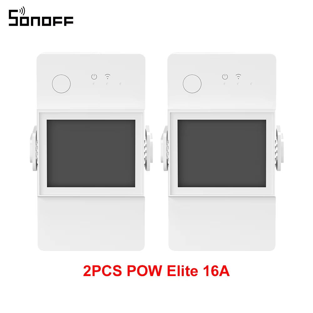 POWR3 16A/20A Wifi Smart Switch 1-5PCS ESP32 Chip Energy Saving LCD Monitoring via Ewelink Works with Alexa Google IFTTT