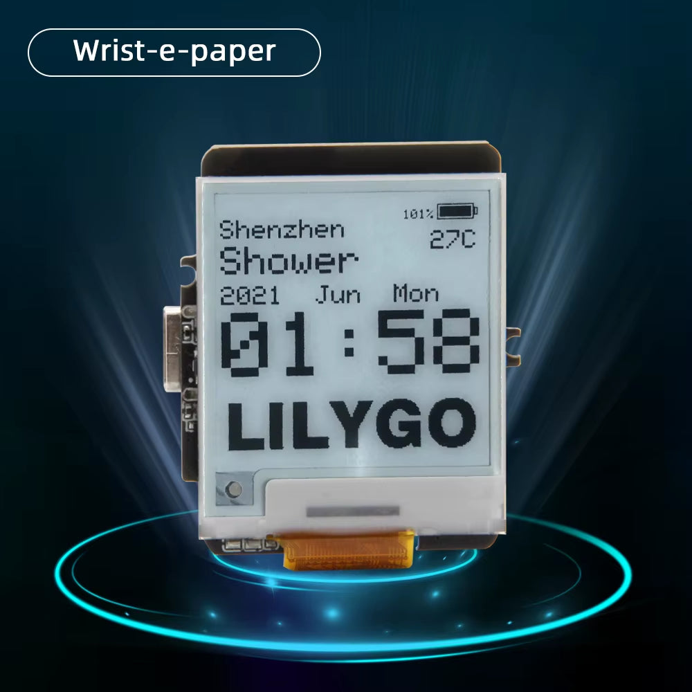 ® TTGO 1.54 Inch Wrist E-Paper ESP32 4MB FLASH Wifi/Bluetooth for Arduino