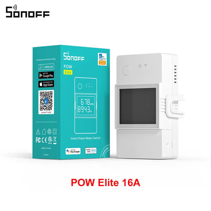 POWR3 16A/20A Wifi Smart Switch 1-5PCS ESP32 Chip Energy Saving LCD Monitoring via Ewelink Works with Alexa Google IFTTT